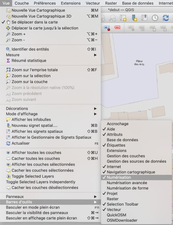 Barre d'îcônes de numérisation